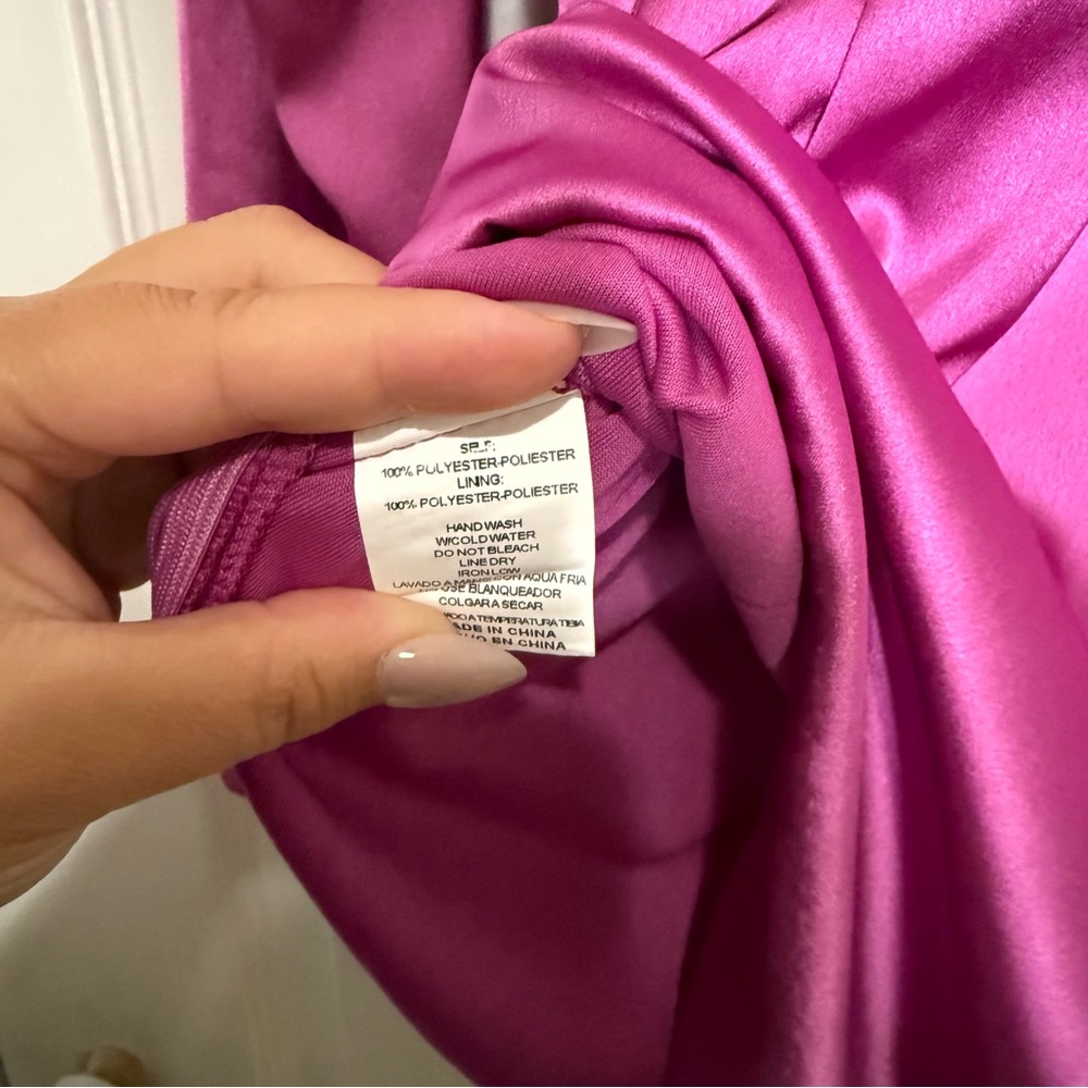 Vibrant Purple Satin Romper (A2) - Picture 6 of 6